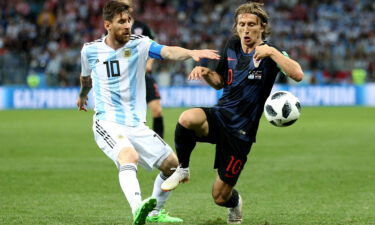 Croatia beat Argentina 3-0 in the group stages of the 2018 World Cup.