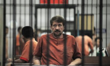 Viktor Bout is pictured in a temporary cell ahead of a hearing at a court in Bangkok in August 2010.