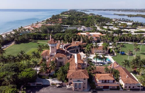 An aerial view of former President Donald Trump's Mar-a-Lago home.