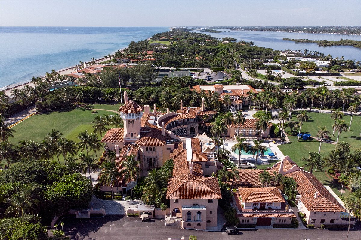 <i>Marco Bello/Reuters</i><br/>An aerial view of former President Donald Trump's Mar-a-Lago home.