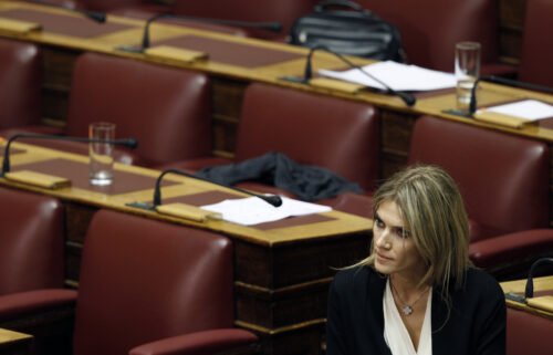 Eva Kaili in parliament in Athens on November 4