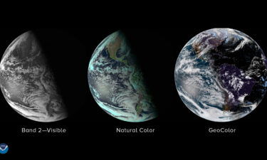 These three images from NOAA's GOES East (GOES-16) satellite show us what Earth looks like from space near the winter solstice. The images were captured about 24 hours before the 2018 winter solstice.