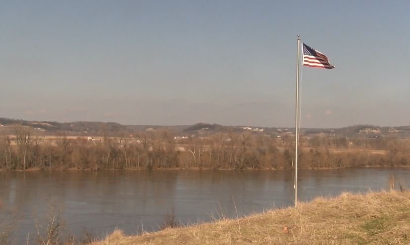 FILE - The Missouri River runs by Jefferson City.