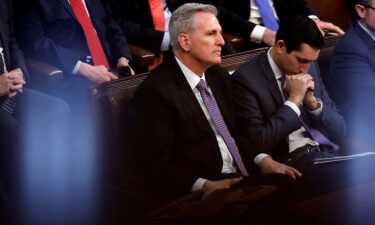 Kevin McCarthy reacts during the seventh round of voting.