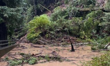 A potent atmospheric river roared into Santa Cruz County Monday morning