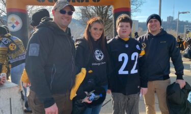 A boy got to watch the Steelers game while wearing a signed Najee Harris jersey after police said a burglar stole his Christmas gifts.