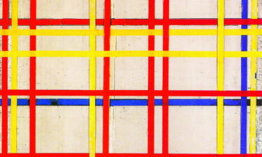 Piet Mondrian "New York City 1 (1941)" was hung the wrong way round in Düsseldorf.