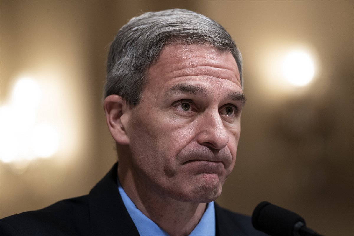 <i>Drew Angerer/Getty Images</i><br/>Former Trump-era Department of Homeland Security official Ken Cuccinelli is testifying before a federal grand jury in Washington