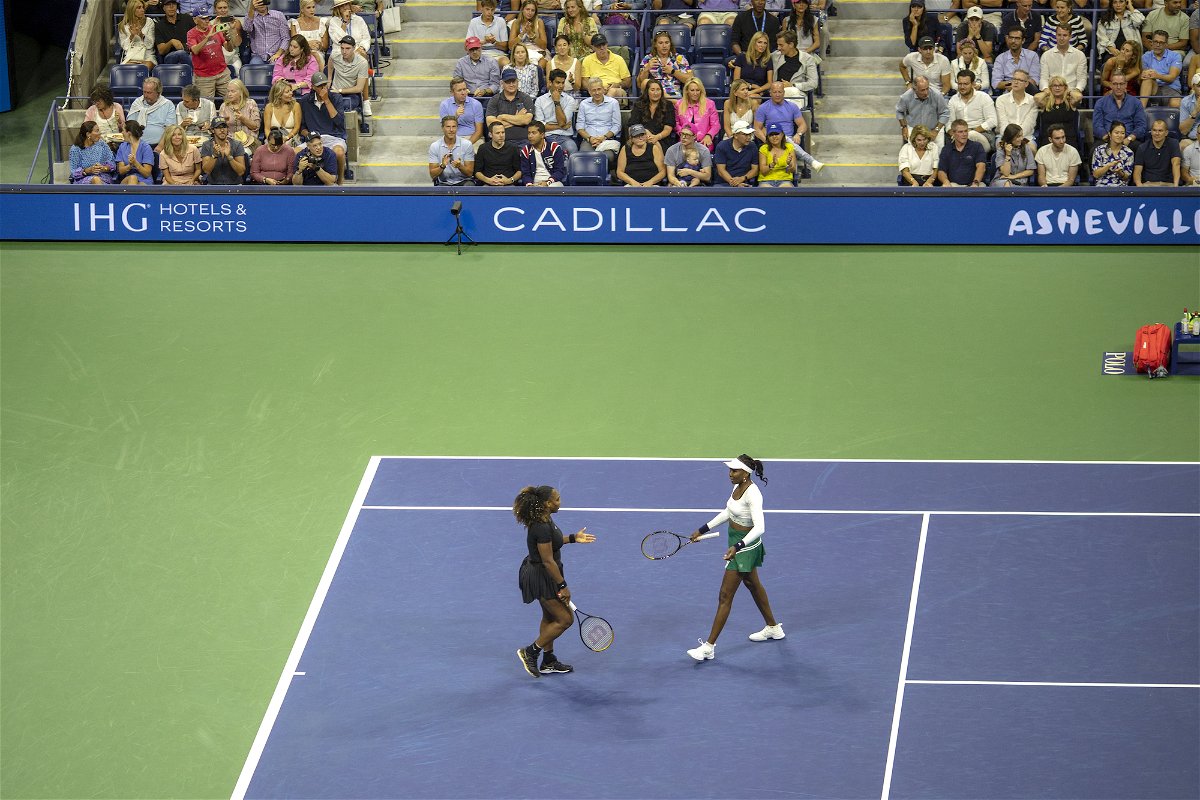 <i>Tim Clayton/Corbis/Getty Images</i><br/>Venus and Serena played in the women's doubles draw at the 2022 US Open.