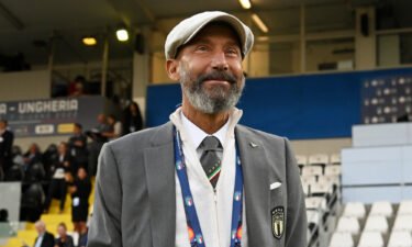 Vialli looks on before Italy's UEFA Nations League game against Hungary in June 2022.