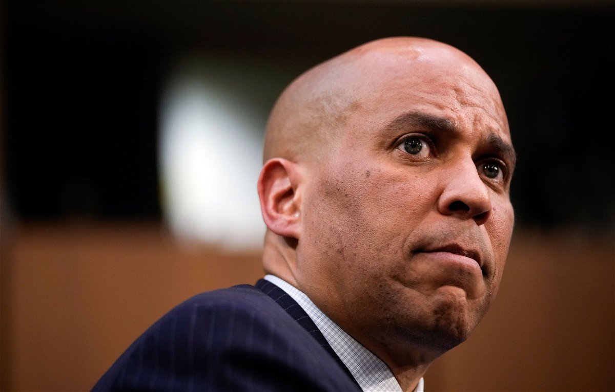 <i>Drew Angerer/Getty Images</i><br/>Sen. Cory Booker is seen here in the Hart Senate Office Building on Capitol Hill in March of 2022 in Washington