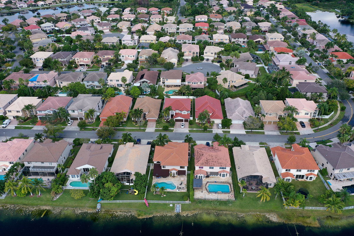 <i>Joe Raedle/Getty Images/FILE</i><br/>Single family homes are shown in a residential neighborhood on October 27