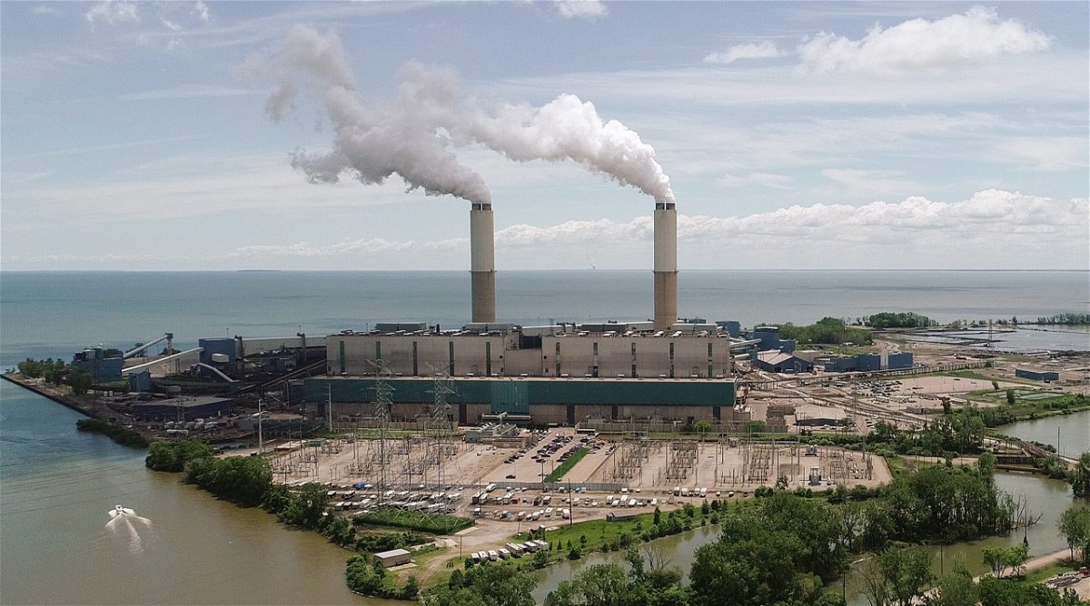 <i>Kelly Jordan and Mandi Wright/USA TODAY NETWORK</i><br/>An aerial view of DTE Energy's coal-fired power plant in Monroe
