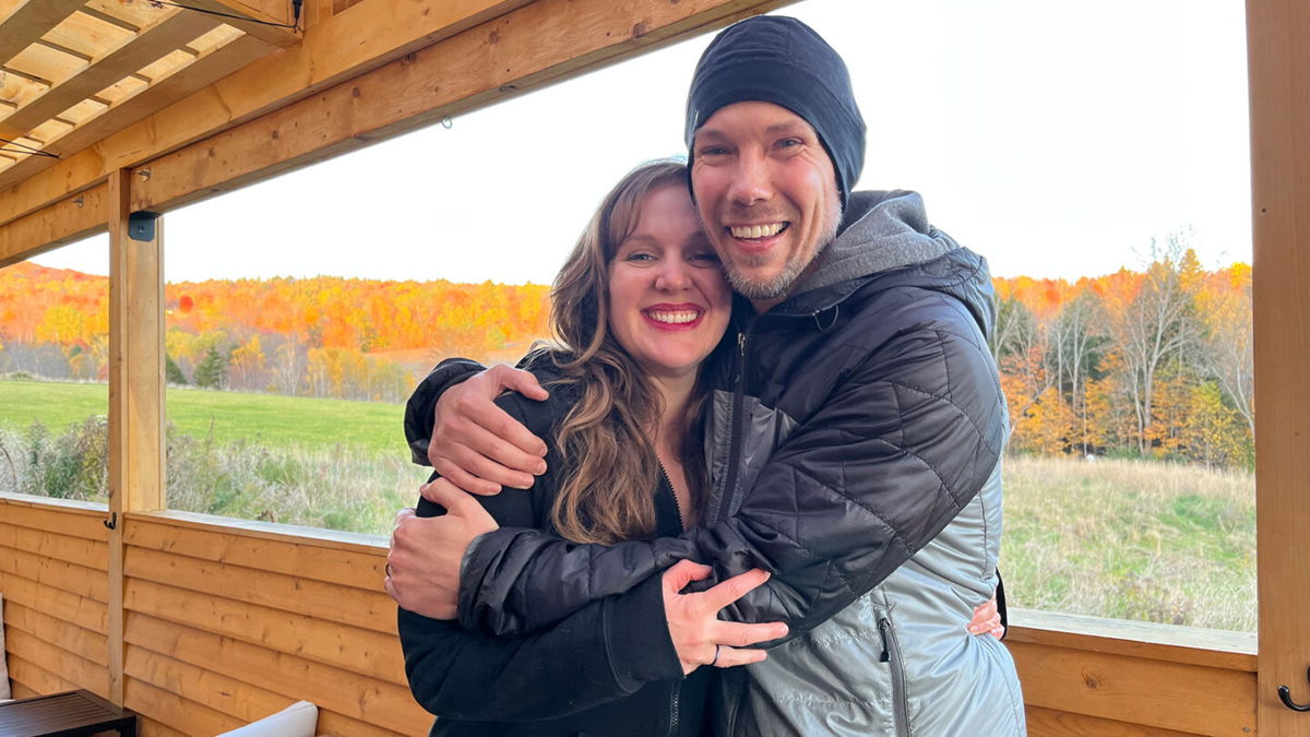 <i>Courtesy Sarah King</i><br/>Here's Sarah and Travis pictured in Vermont in late 2022.