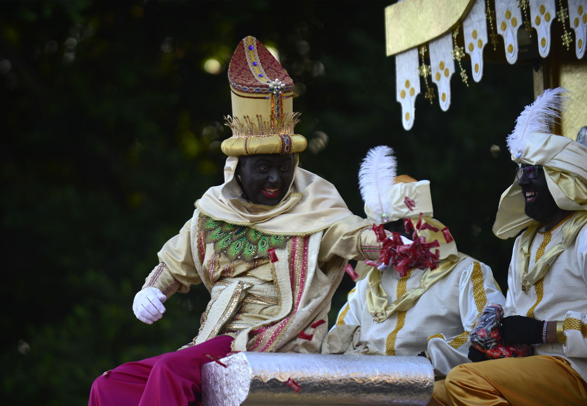 <i>Cristina Quicler/AFP/Getty Images</i><br/>The traditional Spanish parade has been criticized for its continued use of blackface.