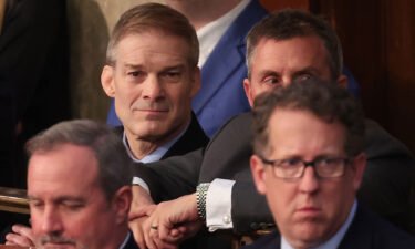US Rep. Jim Jordan (top left) participates in the vote for speaker of the House on the first day of the 118th Congress in the House Chamber of the US Capitol Building on January 3 in Washington