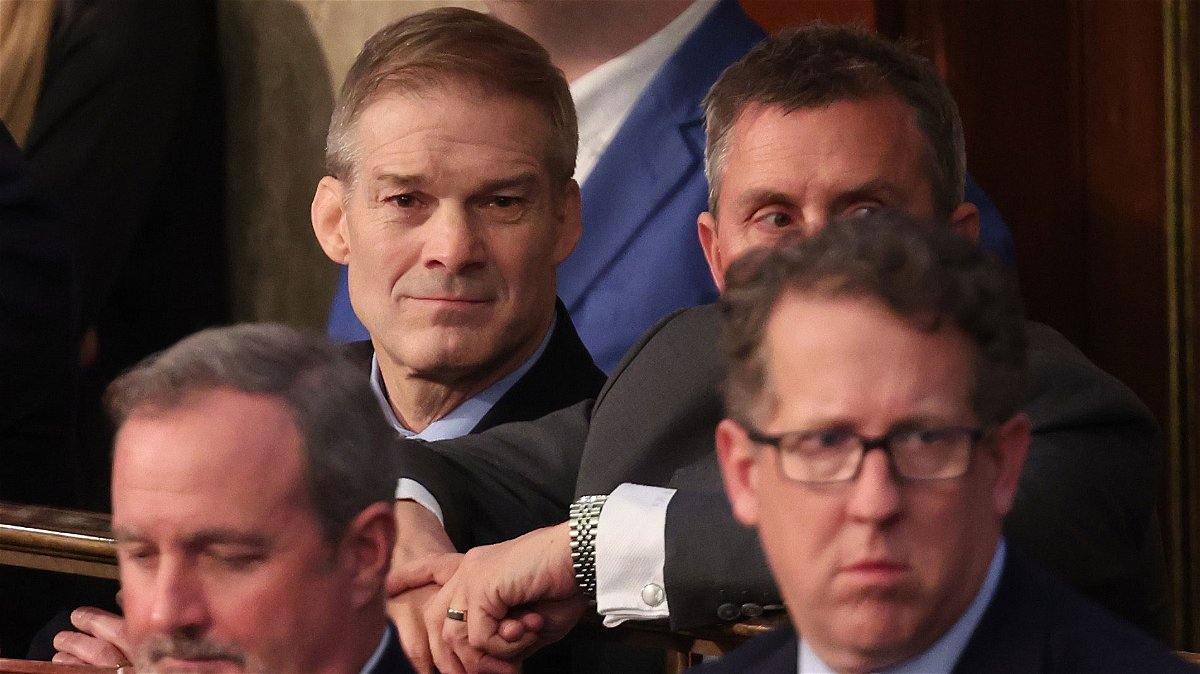 <i>Win McNamee/Getty Images</i><br/>US Rep. Jim Jordan (top left) participates in the vote for speaker of the House on the first day of the 118th Congress in the House Chamber of the US Capitol Building on January 3 in Washington