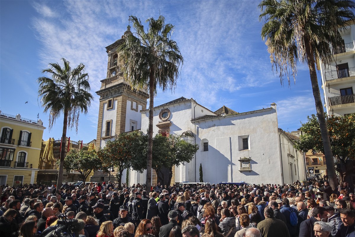 <i>Juan Carlos Toro/AP</i><br/>Spanish authorities believe the Moroccan suspect in a deadly machete attack at two churches in the southern port city of Algeciras  acted alone in the assault. Locals are pictured on January 26 to remember a sacristan who was killed at a church.