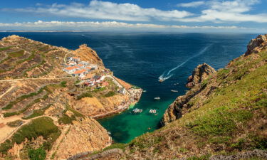 About six miles off the coast from Peniche