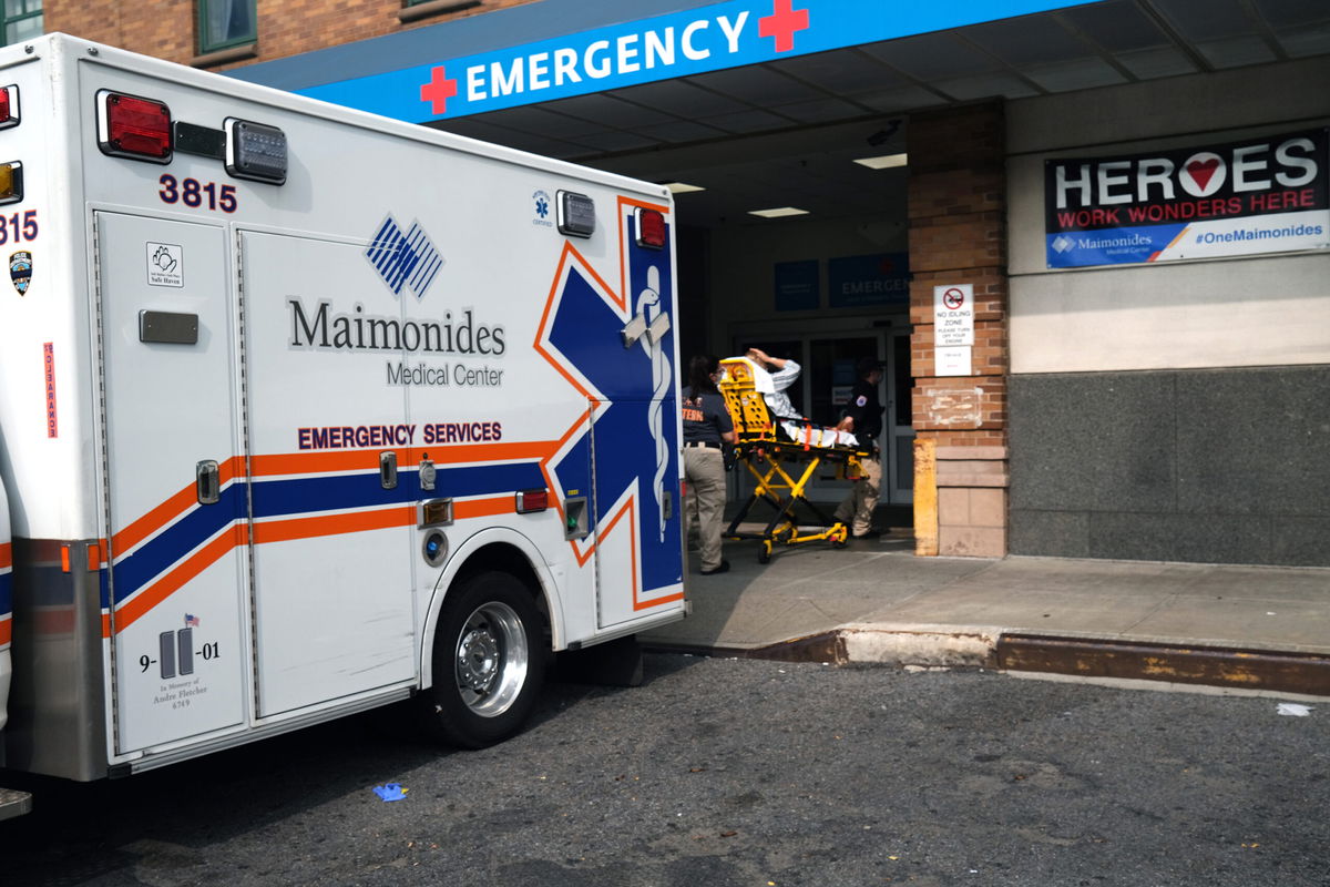 <i>Spencer Platt/Getty Images</i><br/>New York nurses have reached tentative agreements with Maimonides and Richmond University Medical Center. The Maimonides Medical Center is pictured here in 2020.