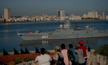 Russia deploys a warship armed with advanced hypersonic missiles. The frigate Admiral Gorshkov here arrives at the port of Havana