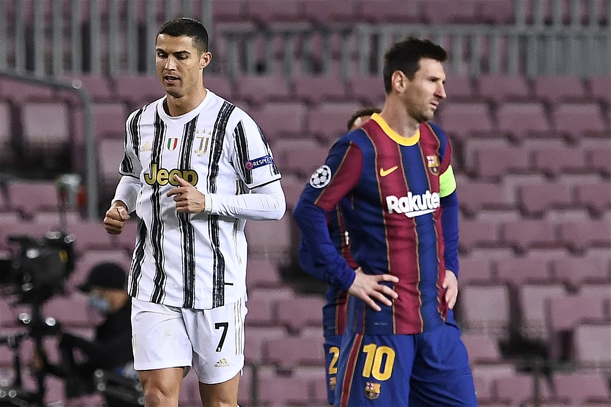 <i>Josep Lago/AFP via Getty Images</i><br/>Cristiano Ronaldo and Lionel Messi last faced off in the Champions League in 2020.