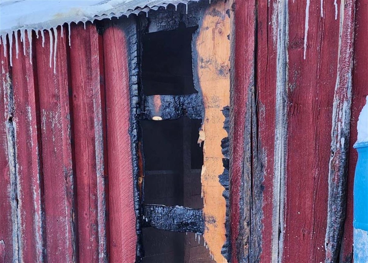 <i></i><br/>Animals inside a barn are safe after the building caught fire on January 31