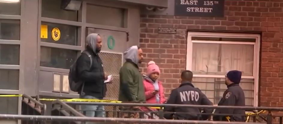 <i></i><br/>A 41-year-old woman was shot and remains in critical condition after allegedly intervening in a domestic dispute with her neighbors in East Harlem.