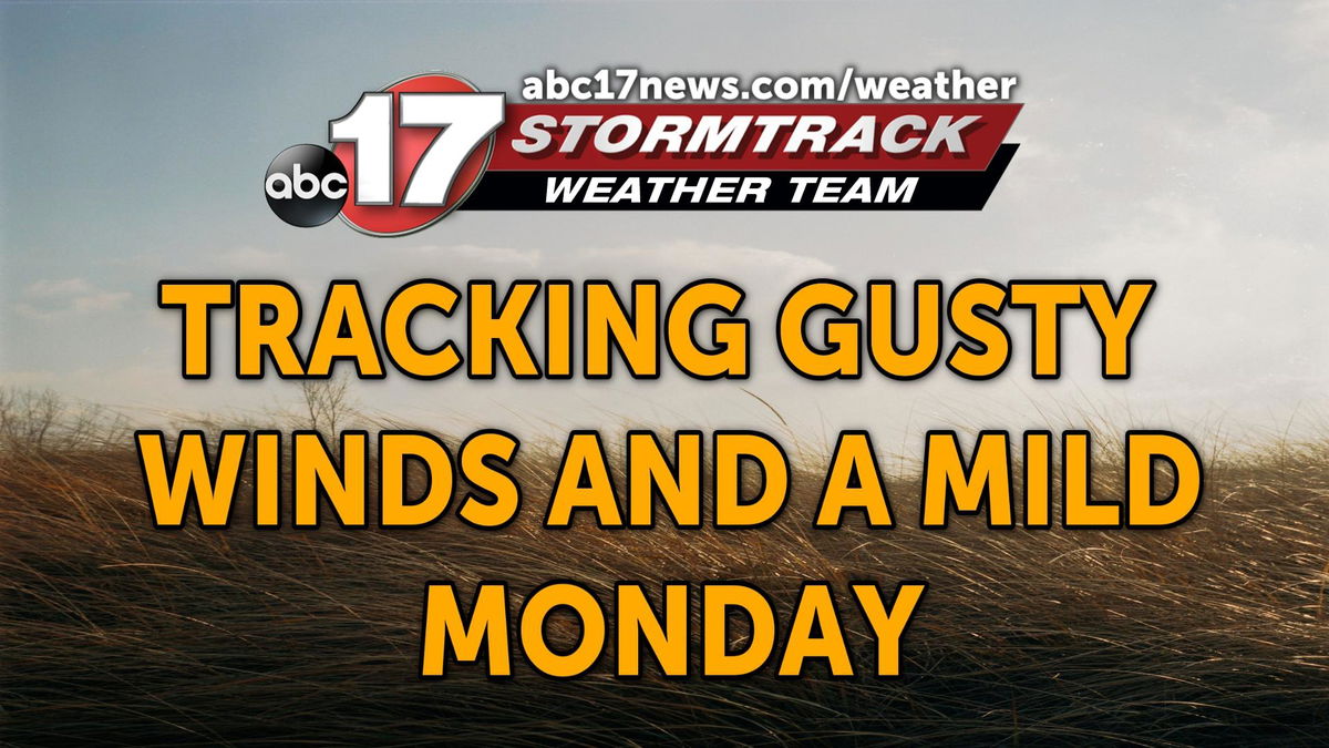 Tracking Strong Winds And Mild Temperatures Monday - ABC17NEWS