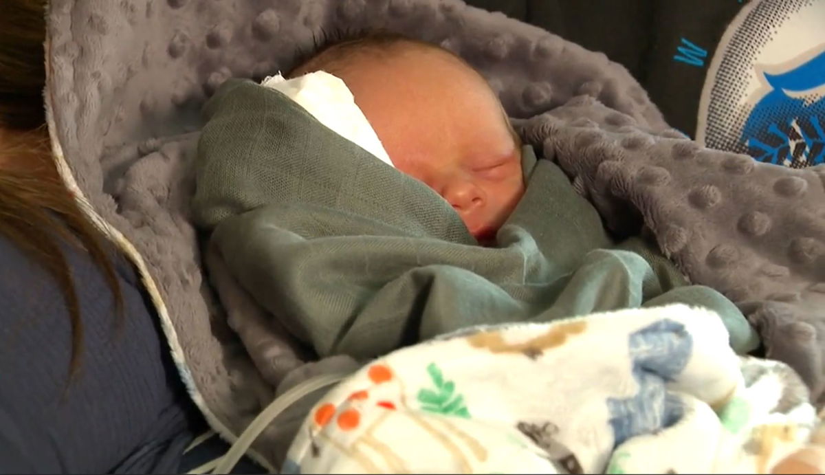 <i>WCCO</i><br/>Hudson Trautman was one of three babies born at the Owatonna Hospital during the blizzard.