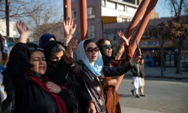 Afghan women protest against new Taliban ban on women accessing University Education on December 22