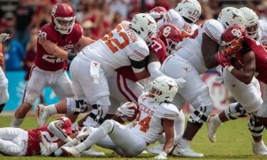 Oklahoma Sooners and Texas Longhorns will leave the Big 12 for the Southeastern Conference  a year earlier than planned. The two teams face off here on October 8