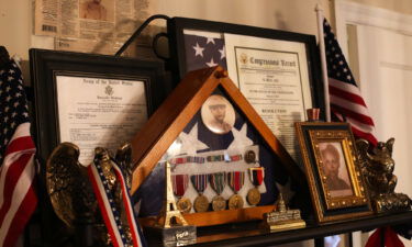 Brenda Partridge-Brown has dedicated a corner of her home to her mother's military service in World War II.