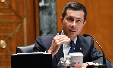 Transportation Secretary Pete Buttigieg testifies at a Senate Subcommittee on Transportation