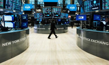 Traders work on the floor of the New York Stock Exchange (NYSE) on February 07