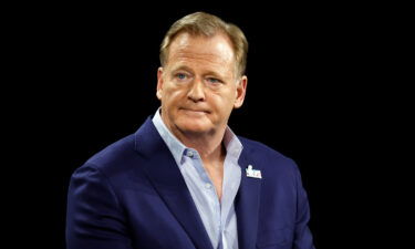 A group of former NFL players over disability claims. NFL Commissioner Roger Goodell is pictured here on Wednesday