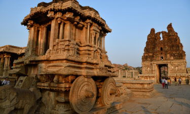 The remains of the Vijayanagar Empire are in Hampi