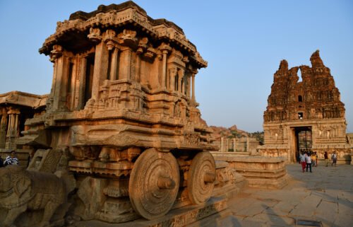 The remains of the Vijayanagar Empire are in Hampi