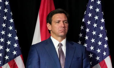 Florida Gov. Ron DeSantis is seen at an event in West Palm Beach on February 15