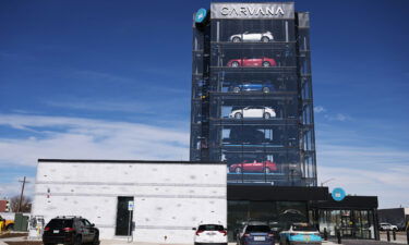Car vending machine of Carvana is prepared for the opening in Denver