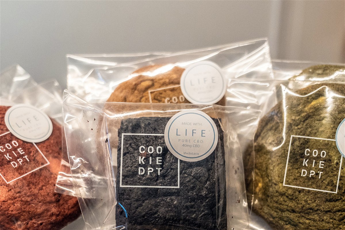 <i>Lam Yik/Bloomberg/Getty Images</i><br/>CBD cookies are pictured here at the Found cafe in Hong Kong on August 11