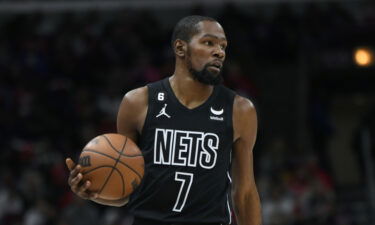 Brooklyn Nets' Kevin Durant looks to drive during the first half of an NBA basketball game against the Chicago Bulls on January 4 in Chicago. The Phoenix Suns acquired Durant on Thursday.