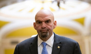 Sen. John Fetterman walks