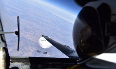 A US Air Force pilot looked down at the suspected Chinese surveillance balloon as it hovered over the Central Continental United States on February 3. Recovery efforts began shortly after the balloon was downed.