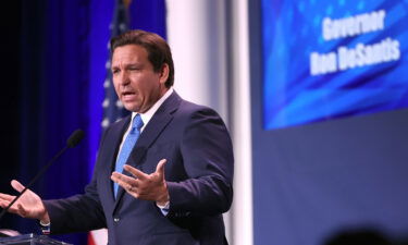 Florida Gov. Ron DeSantis speaks at a Republican Jewish Coalition event in Las Vegas on November 19