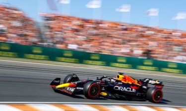 Verstappen competes during the qualifying session ahead of the Dutch Grand Prix at the Zandvoort circuit on September 3