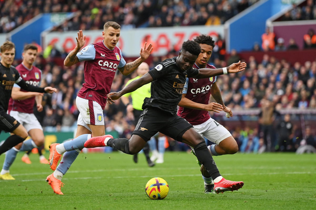 <i>Shaun Botterill/Getty Images</i><br/>Bukayo Saka equalized for Arsenal in the 10th minute.