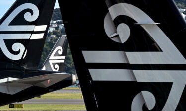 This June 2022 photo shows Air New Zealand planes at Wellington Airport.