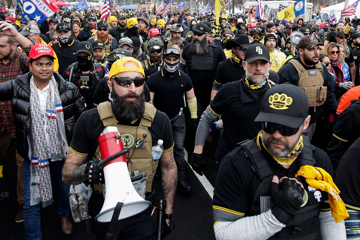 <i>Luis M. Alvarez/AP/File</i><br/>Far-right Proud Boys member Jeremy Bertino