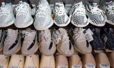 Adidas says that dropping Kanye West could cost it more than $1 billion in sales. Yeezy shoes made by Adidas are displayed in Paramus